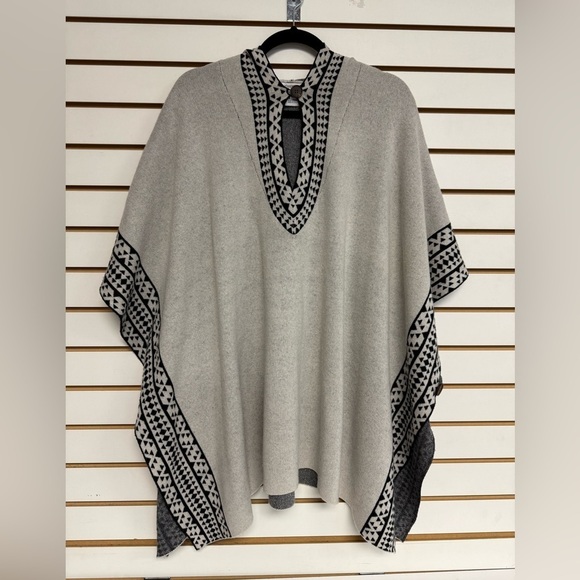 Johnny Was Le Tigre Womens Poncho Cape Hooded Wool‎ Cashmere Tiger One Size - Picture 1 of 15